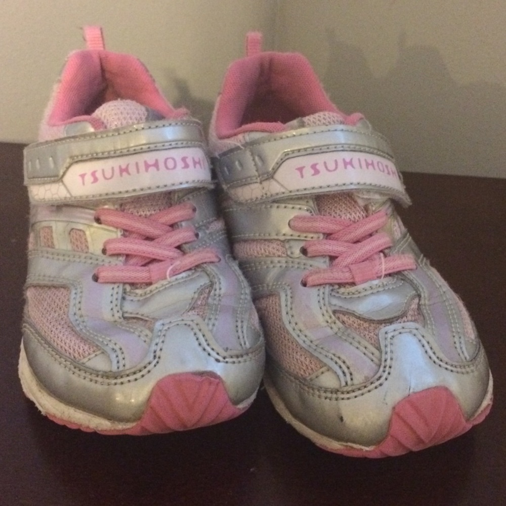 Tsukihoshi pink and silver sneakers